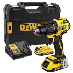 [DEDCD709D2T] Visseuse sans fil compacte à percussion XR 18V Brushles DEWALT DCD709D2T + 2 accus 2Ah - Li-ion