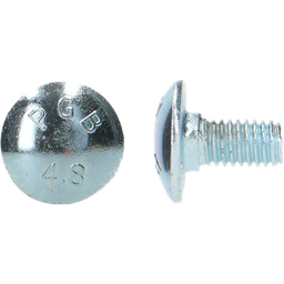 [M6x20603ZN] Vis tête bombée à collet carré réduit DIN603 - M6x20mm ZN (200pcs)