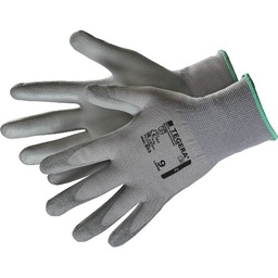 [TE8557] Gant synthétique, PU, Paume enduite, Nylon, Jauge 13, Cat. II, Gris, Paume résistante à l'huile et à la graisse, pour le travail de précision TEGERA 855 taille 7