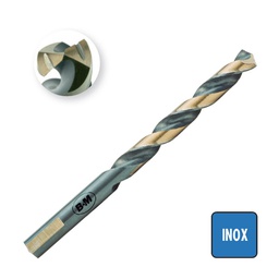 [BMCB9542] Foret métaux HSS 5%Co (Inox) taillé meulé BLUE MASTER HSS DIN 338 dia:4,20mm - Angle de coupe: 130° - BC95