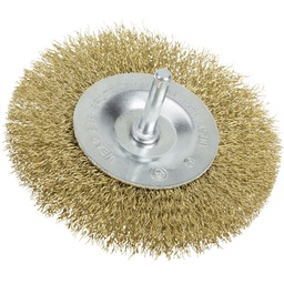 [DO8220301002] Brosse plate dia 30x10mm fil laiton sur tige 6mm DOGHER  822-030-1002