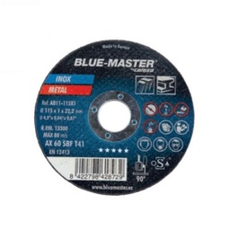 [BM115X1AB11] Disque à tronçonner BLUE MASTER AB11 115-1,0  Ac/Inox (25pcs)