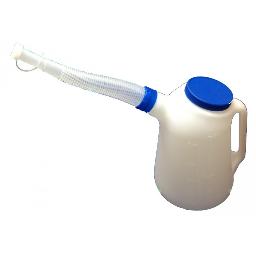 [MA7324BL] Broc de 5 litres multiusage gradué translucide, avec bec flexible, bouchon et couvercle MA7324BL