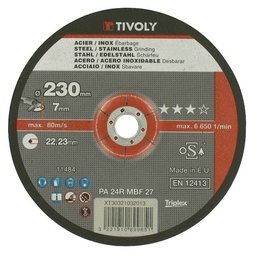 [TIC09XT30321032011] Disque à ébarber TIVOLY Spécial 115-7  Ac/Inox (10pcs)